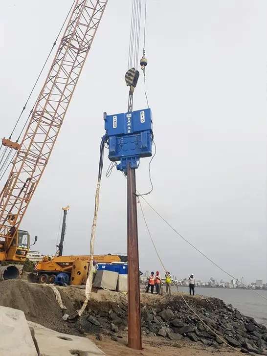 sheet pile wall construction